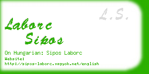 laborc sipos business card